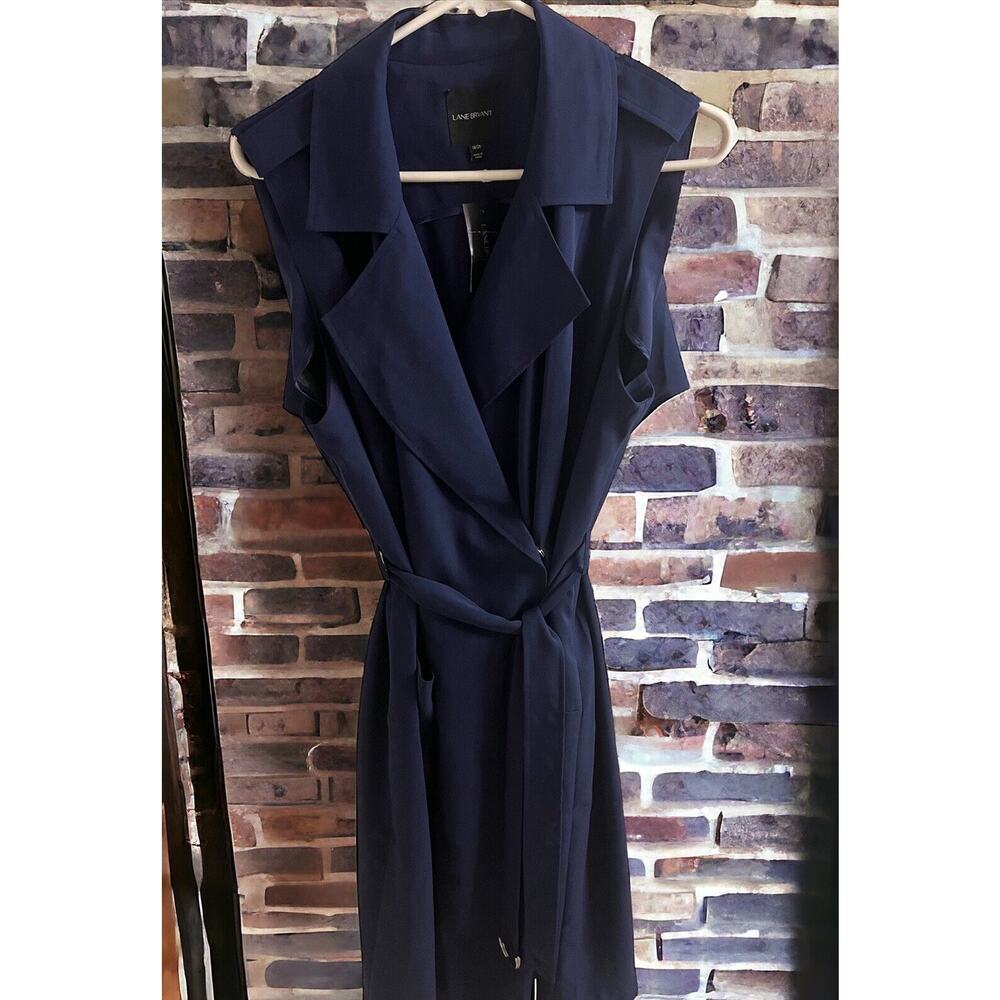 NWT Lane Bryant Size 18 / 20 Woman's Navy Blue Sleeveless Dress‎ Pockets